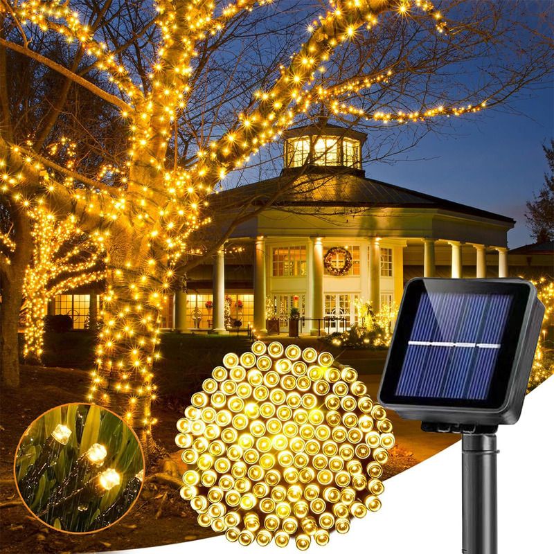 LUCES NAVIDEÑAS SOLARES LED 17 M